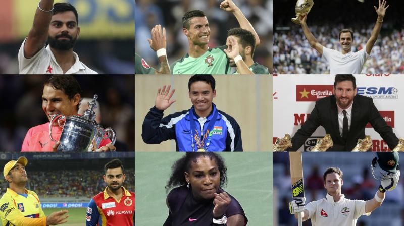 While Virat Kohli will have a chance to raise his status with wins in South Africa and England, Lionel Messi and Cristiano Ronaldo will be out to win their maiden FIFA World Cup title in Russia. Serena Williams, Roger Federer and Rafael Nadal, meanwhile, will look to shine bright and the keenly-followed Indian Premier League will kick off in April 2018. (Photo: AP / PTI / AFP / BCCI)