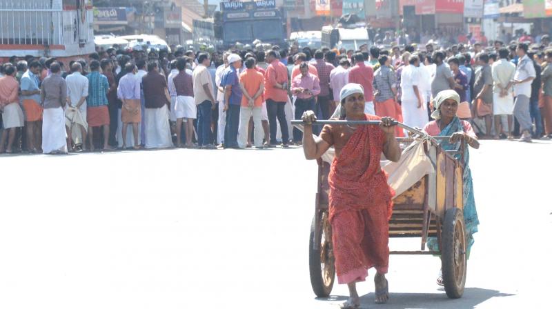 Swaraj Ground in Thrissur during hartal day (Photo: ANUP K. VENU)