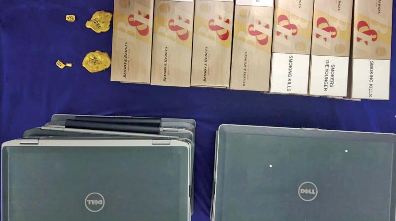 Gold, cigarettes, laptops seized at Chennai airport