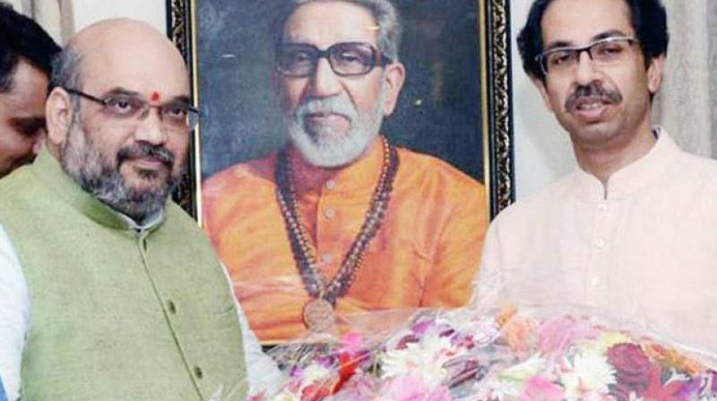 This is the first meeting at Uddhav Thackreys residence, Matoshree, after Amit Shahs visit in 2017 when he came to seek support for NDAs presidential nominee. (Photo: File/PTI)