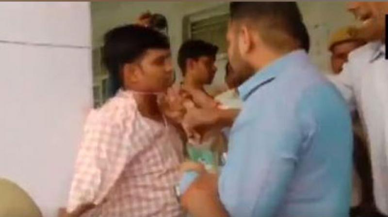 BJP UP workers beat up Election Officer in Moradabad, see video