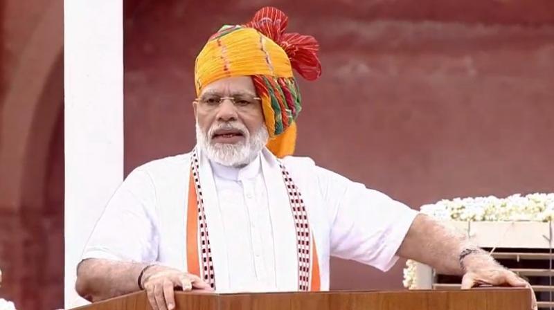 PM Modi continues turban tradition for first I-Day address of Modi 2.0