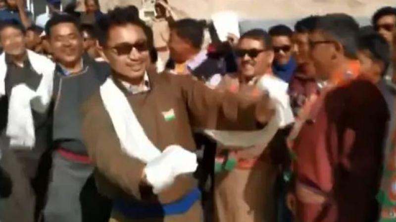 Video: Ladakh BJP MP Namgyal steals show again, dances on I-Day