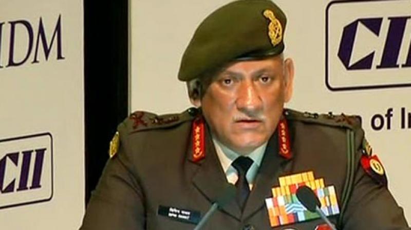 General Rawat said that imports in defence technology needed to be lowered down as India should fight the next war with homemade solutions. (Photo: ANI)