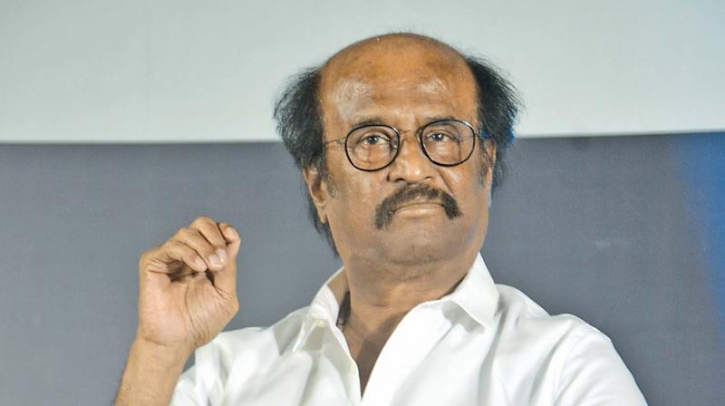 Indelible ink applied on Rajinikanth\s right index finger