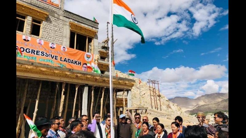 Ram Madhav extends Independence Day greetings from Ladakh