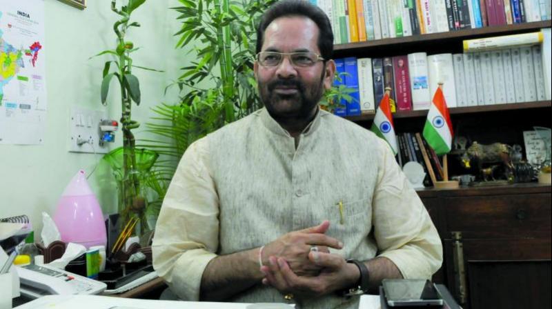 Under Modi ji people are secured, some talk unnecessary: Naqvi hits out at Owaisi