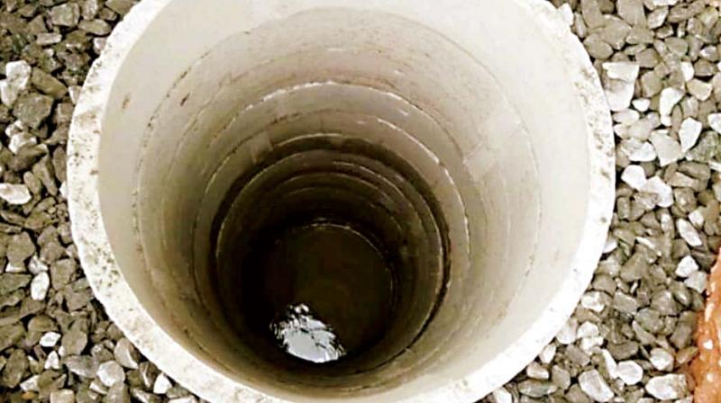 Concrete drains! No solution for water woes