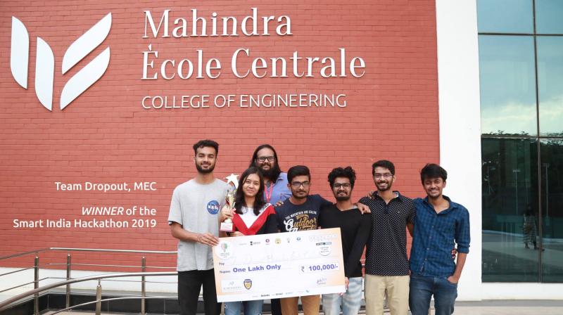 Mahindra Ecole Centrale team wins the Smart India Hackathon 2019
