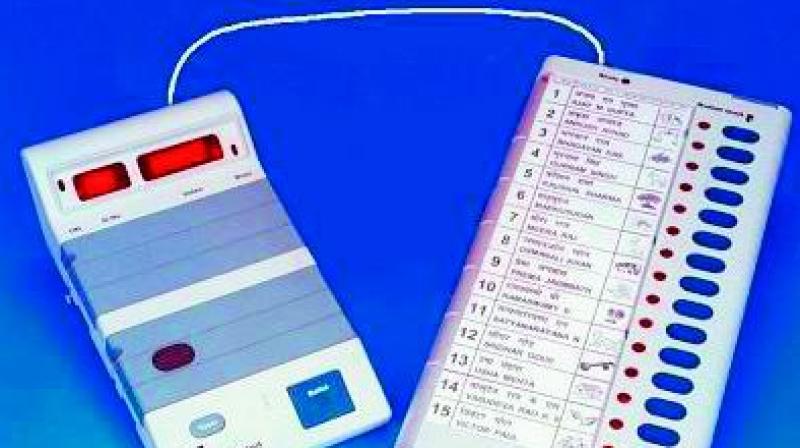 Jana Sena leader damages EVM in Guntakal