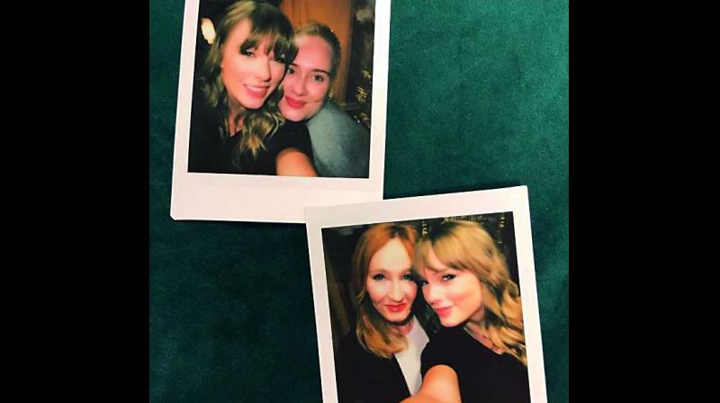 Taylor Swift uploaded polaroid pictures along with Adele and J.K. Rowling from her London concert. (Photo: instagram)