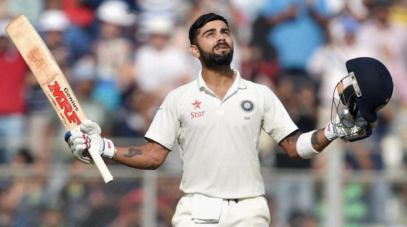 Playing his 11th Test this year, Kohli took 17 innings to join the likes of Jonny Bairstow, Joe Root and Alastair Cook in the list of cricketers who have scored 1000 runs or more in 2016. (Photo: PTI)