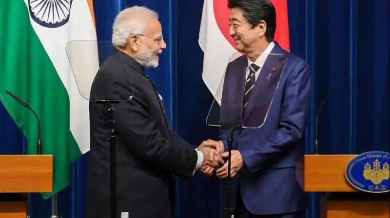 Prime Minister Narendra Modi and his Japanese counterpart Shinzo Abe strongly condemned the growing threat of terrorism and its universal reach during their formal summit in Tokyo.(Photo: PTI)