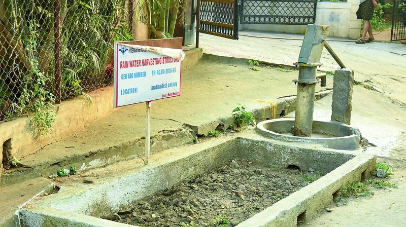 The Water Board has no significant plans and no budgetary allocation to build rain water harvesting pits this year.