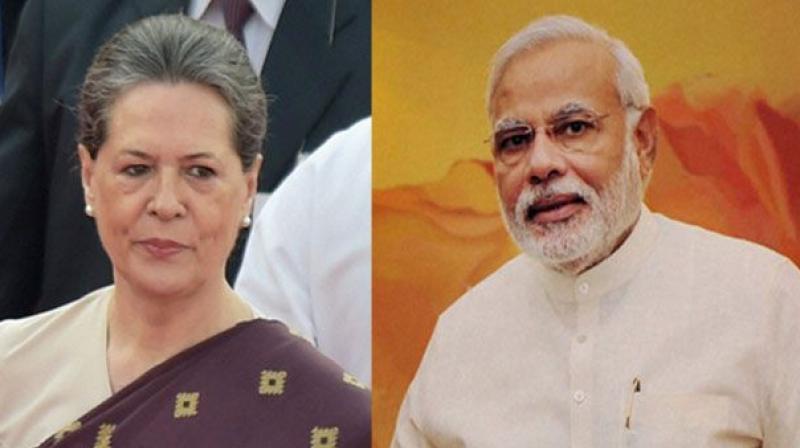 Congress President Sonia Gandhi and PM Narendra Modi. (Photo: PTI)