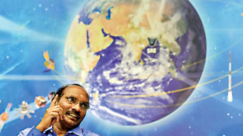 ISRO Chairman Dr K. Sivanaddresses a press conference in Bengaluru on Friday (Photo:PTI)