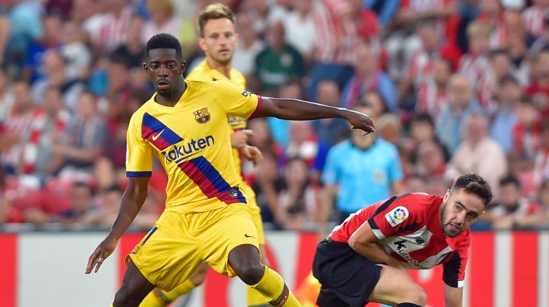 Barcelona\s Dembele out for five weeks with hamstring strain