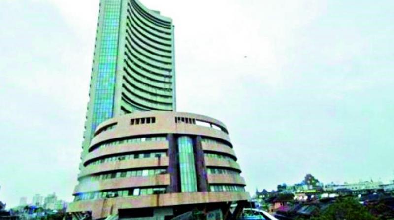 The Sensex slumped 216.24 points or 0.61 per cent to end the day at 34,949.24 while the Nifty fell 55.35 points or 0.52 per cent to close the session at 10,633.30.