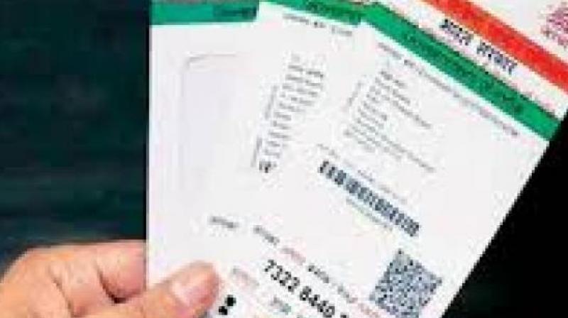 The finance department has directed all departments to complete the process of seeding Aadhaar card of beneficiaries before the deadline.  (Representational image)