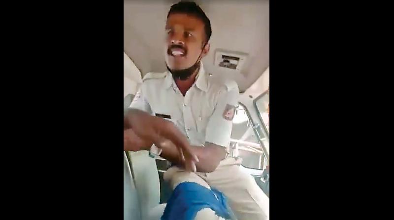 Bengaluru: Constable assaults auto driver, video goes viral