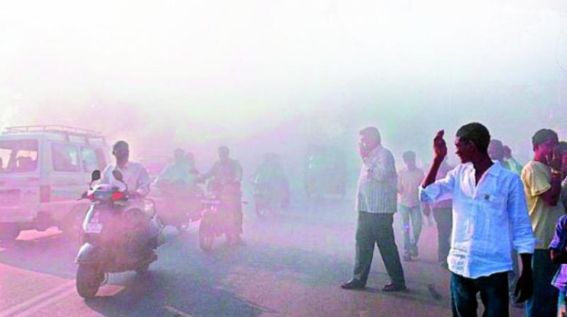 About 78 per cent confirmed that they suffered from health complications due to bad air.
