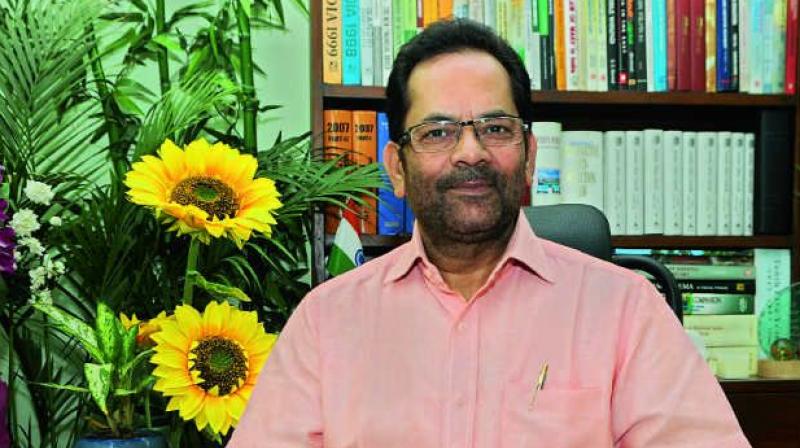 Minister of State for Parliamentary Affairs Mukhtar Abbas Naqvi. (Photo: PTI)