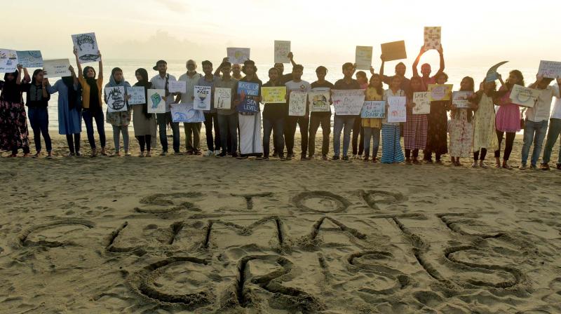 Kozhikode: Youth strike against climate change