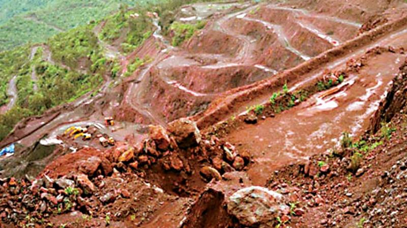 A mining ravaged area in Ballari  district