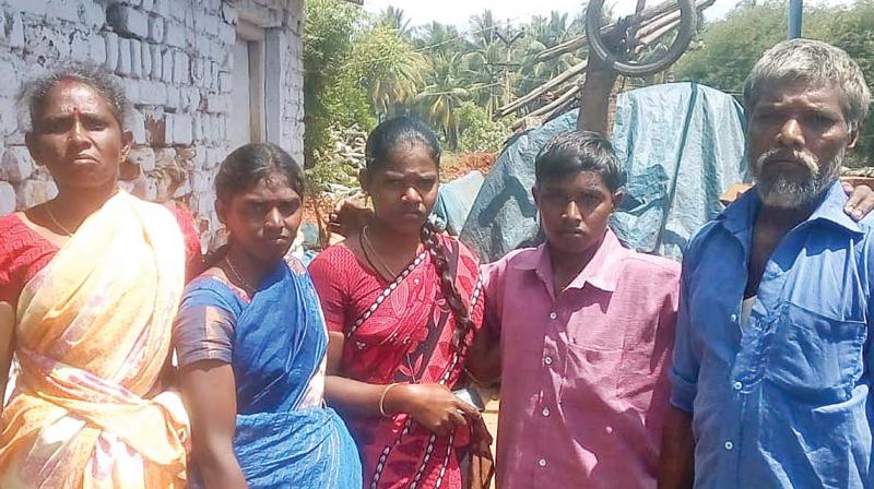 Manikandan, a native of Periyakulam in Theni, after getting reunited with his family after nine years. He also helped in rescuing three boys who worked  in the same  confectionary as he, where they were  tortured.