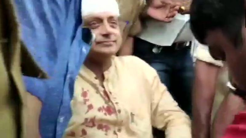 Cong\s Shashi Tharoor injured during religious ritual in Kerala