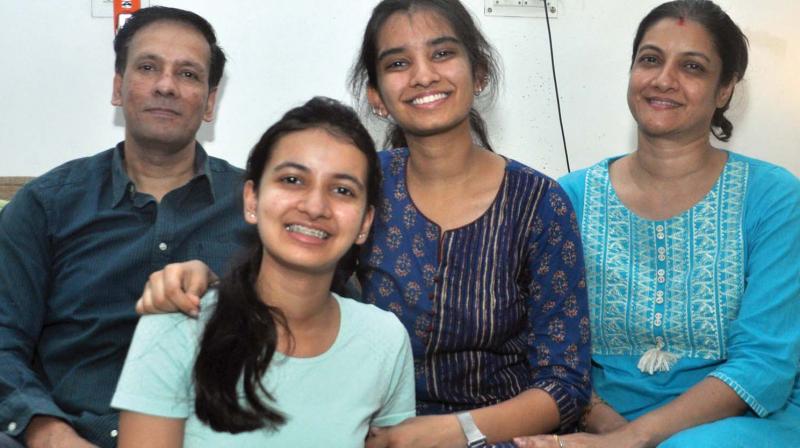 Maehal Barthwal (second from right) with father Lt Col Rakesh Barthwal, mother Alpana and sister Maahika. (Photo: DC)