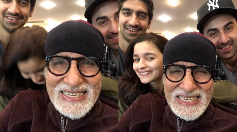 Amitabh Bachchans Instagram pictures with Ranbir Kapoor, Alia Bhatt and Ayan Mukerji.