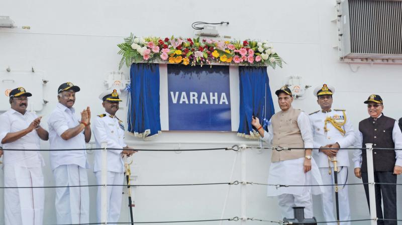 Indian Coast Guard Ship Varaha launched