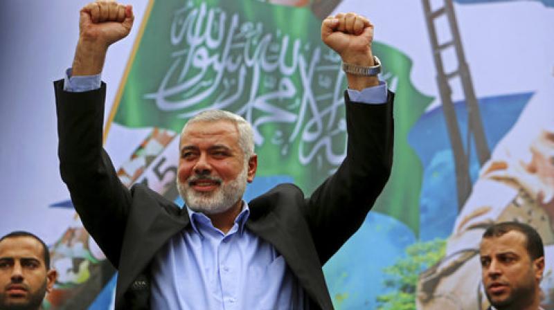 Spokesman for the militant group Fawzi Barhoum says Ismail Haniyeh was picked on Saturday as Hamas politburo chief. (Photo: AP/Adel Hana/File)