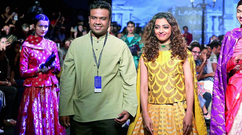 Sailesh Singhania along with Radhika Apte at the Lakme Fashion Week