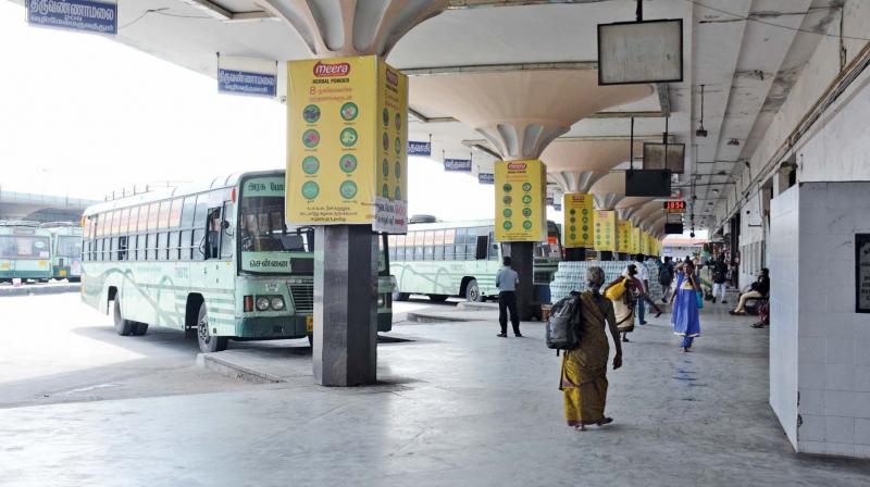 MGR bus stand on Monday. 	(DC)