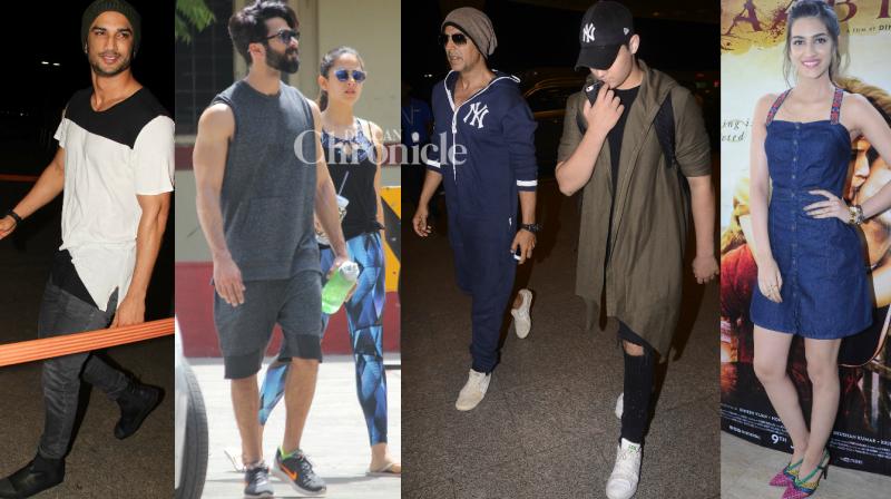 Shahid-Mira work out together, Akshay travels with son, other stars snapped