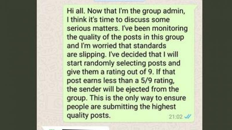 Post rating less than 5? Admin removed you: Ireland man takes role of group seriously