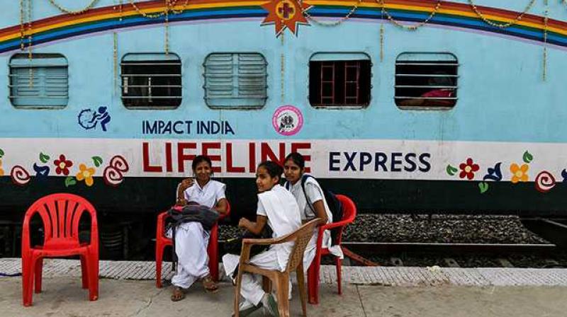 The Lifeline Express has been providing free treatment to the needy in deepest India for nearly three decades. It has helped more than one million people, treating ailments ranging from cataracts to cancer. (Photo: AFP)