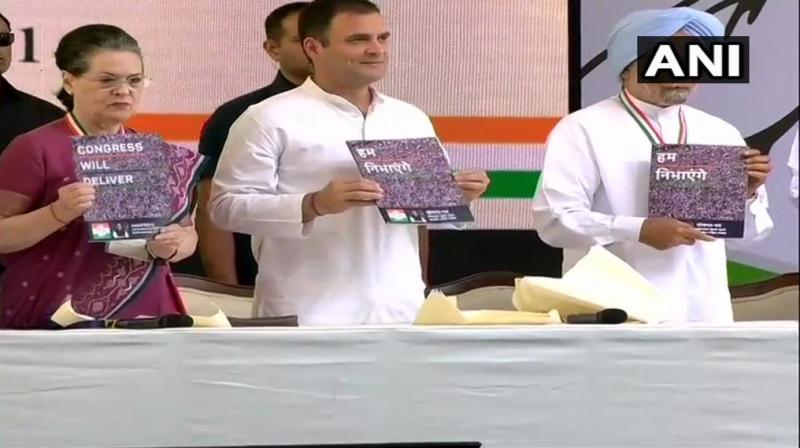 \Hum Nibhayenge\: Congress releases manifesto for 2019 LS elections