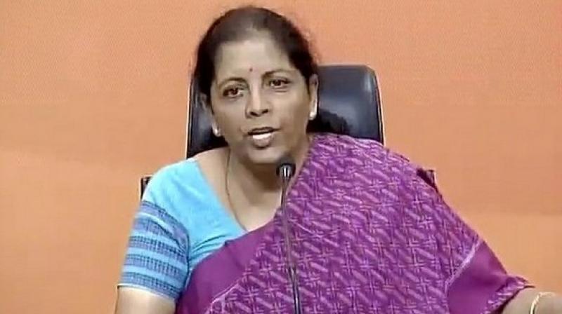 Union Commerce Minister Nirmala Sitharaman. (Photo: ANI/Twitter)