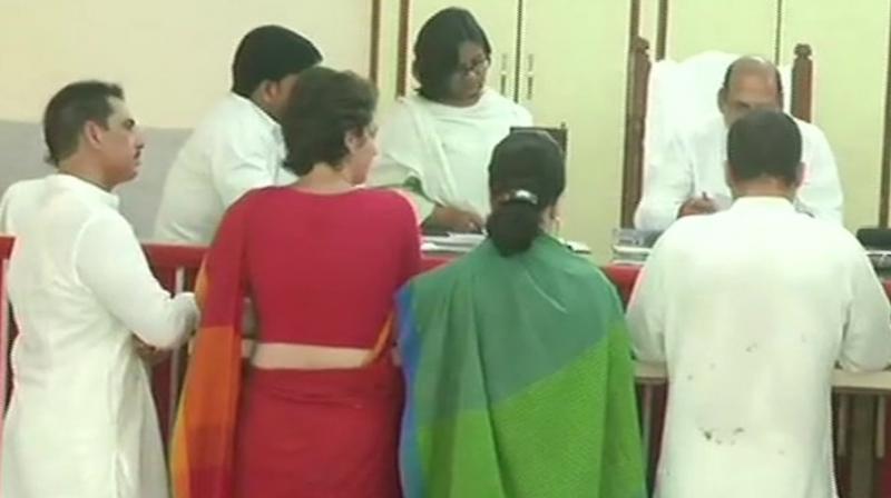 Accompanied by family, Rahul Gandhi files nomination for Amethi seat