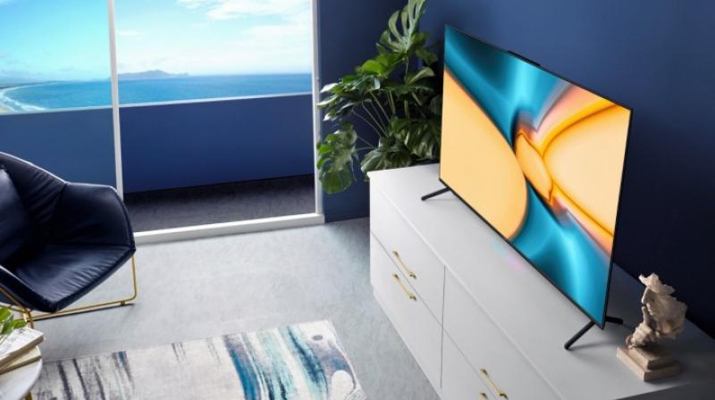 This Smart TV is basically a 55-inch smartphone, complete with its own pop-up camera