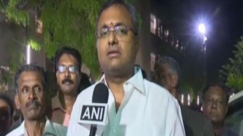 According to sources, the property was jointly owned by Karti Chidambaram and his mother Nalini. (Photo: ANI)
