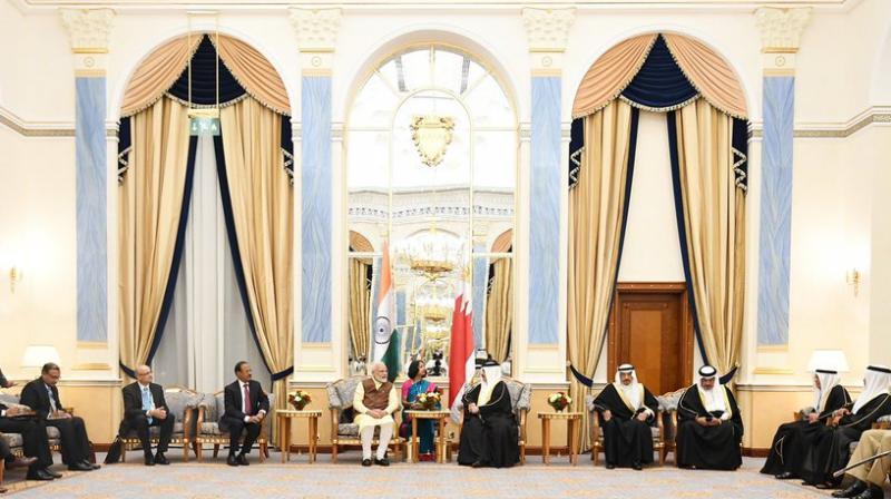 PM Modi meets Bahraini crown prince; discusses business, culture