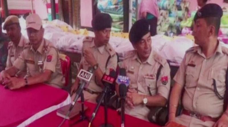 The combined team of Thoubal District Police was assisted by local youth clubs and women welfare association in the seizure of the contraband item, SP Dr S Ibomcha Singh said in a press conference. (Photo: ANI)