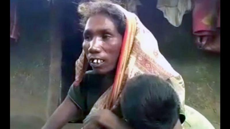 The family was struck off from government welfare rolls for not linking their ration card with the Aadhaar card. (Photo: ANI | Twitter)