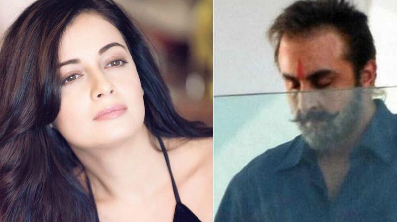 Dia Mirza and Ranbirs look in Dutt biopic.