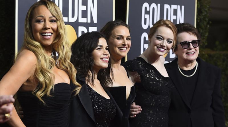 Hollywood actresses at 2018 Golden Globes.