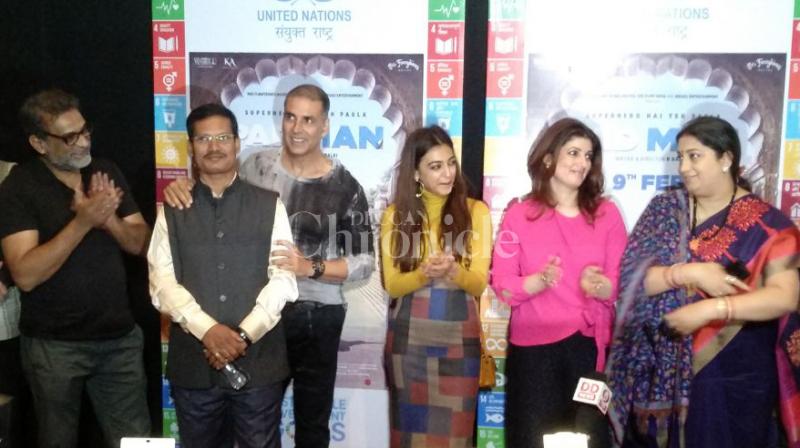 Akshay Kumar hosts special screening of PadMan for I&B Minister Smriti Irani
